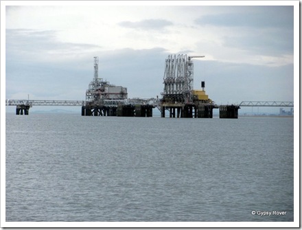 North Sea Oil Terminal where oil is pumped into waiting tankers.
