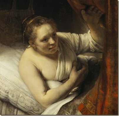 Rembrandt, Femme au lit