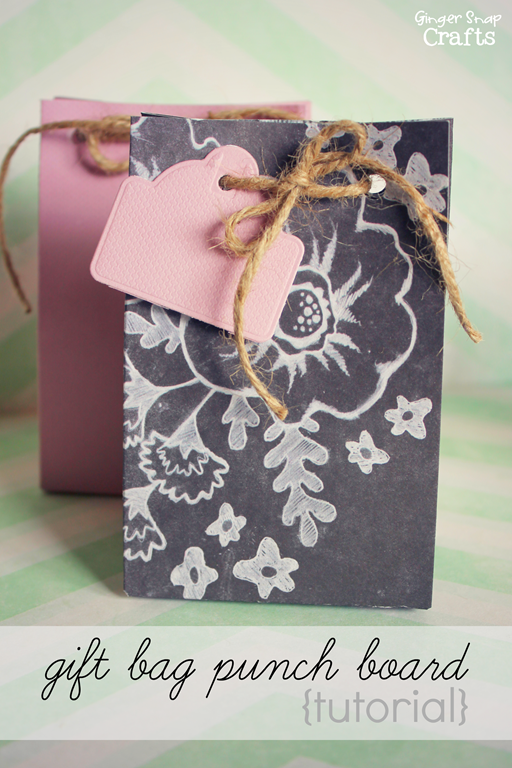 Gift Bag Punch Board Tutorial at GingerSnapCrafts.com #wermemorykeepers #lifestylestudios #spon