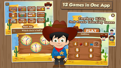 Cowboy Learning Games Grade 2