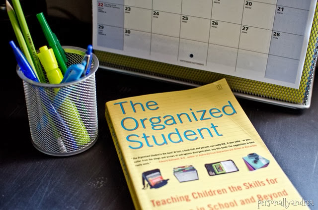 Organizing a Student Desk | The Organized Student book | personallyandrea.com