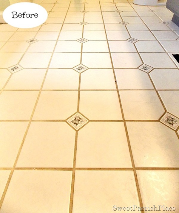 Bathroom grout before2