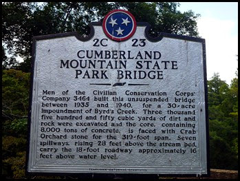 03e - Cumberland Mountain SP, Bridge Marker