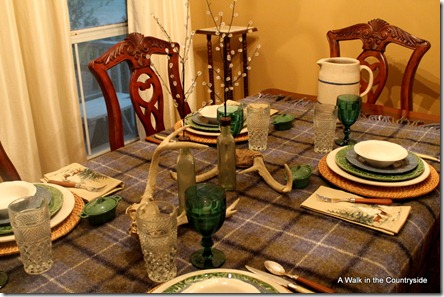A Walk in the Countryside: Winter Plaid Tablescape