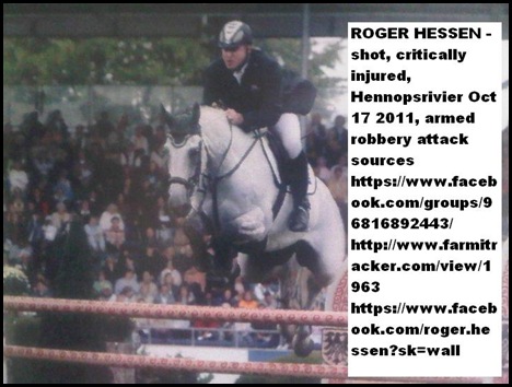 Hessen Roger Shot critically injured Hennopsrivier Oct 17 2011