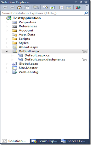 Solution Explorer for Visual Studio 11 Developer Preview