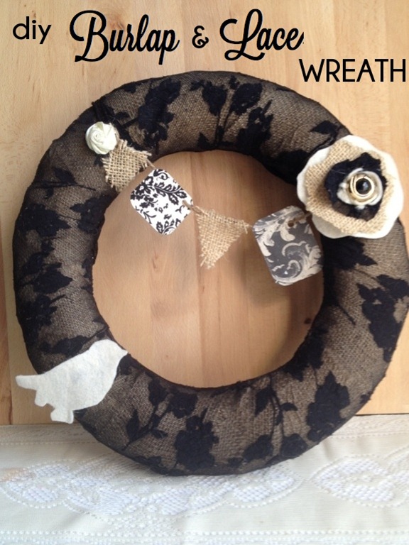 burlap and lace wreath