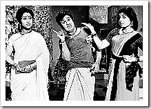 Geetanjali, M.G. Ramachandran and Jayalalitha in tamil fim, En Annan.