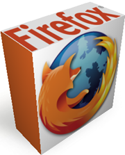 Scatola 3D di Firefox ottenuta con Rizone 3D Box Creator 