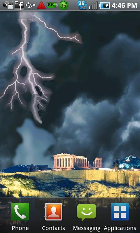 Android application Lightning Live Wallpaper screenshort