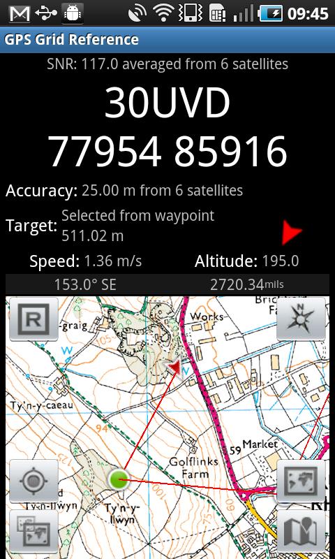 Android application GPS Grid Reference -  Full screenshort
