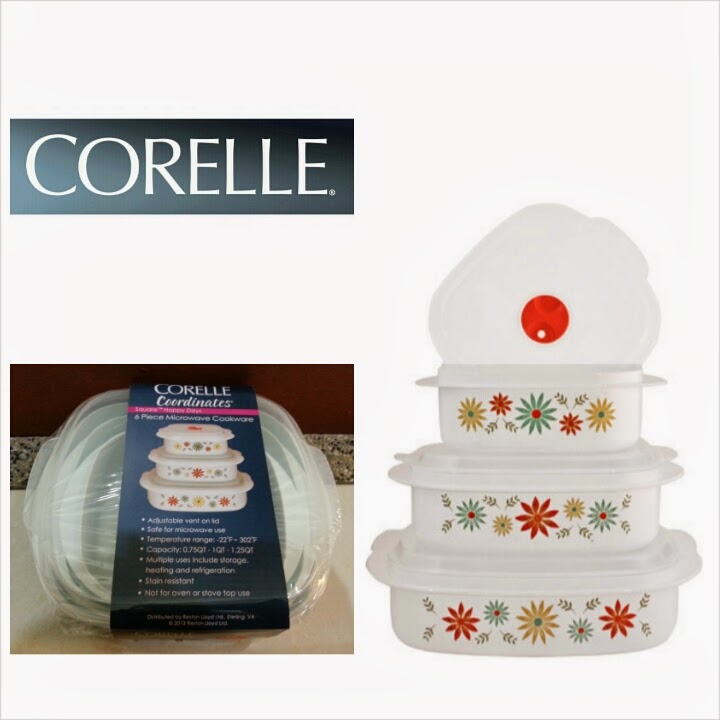 CORELLE COORDINATES 6 PIECE MICROWAVE COOKWARE SHANTEK COLLECTION
