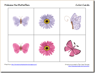 butterflies color cards 2