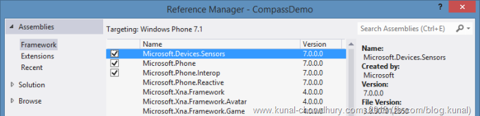 Add Microsoft.Devices.Sensors.dll reference in project Add Microsoft.Devices.Sensors.dll reference in project
