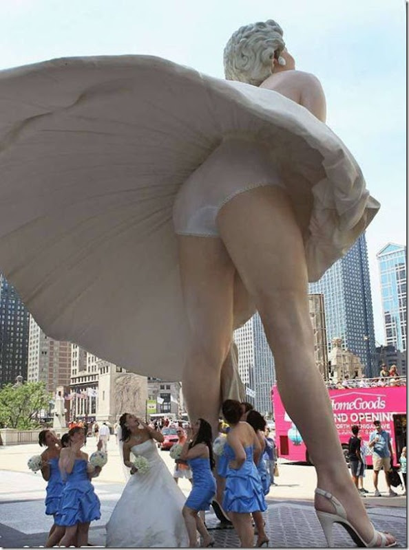 Escultura gigante de Marilyn Monroe em Chicago (6)