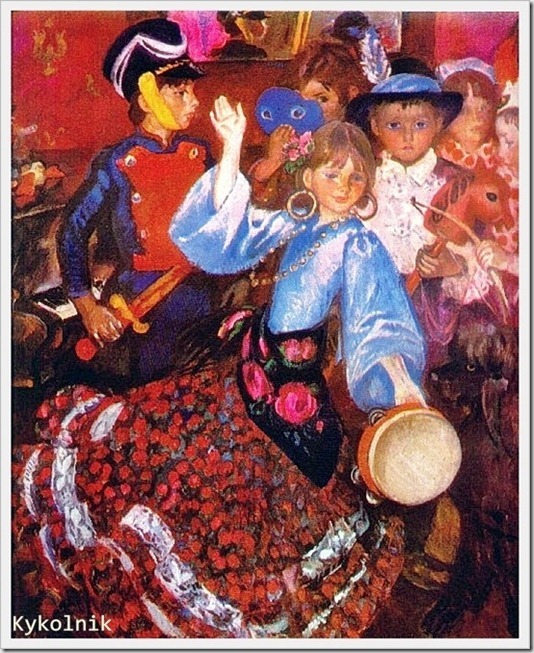 Богаевская Ольга Борисовна (Россия, 1915 - 2000)  «Детский праздник» 1980