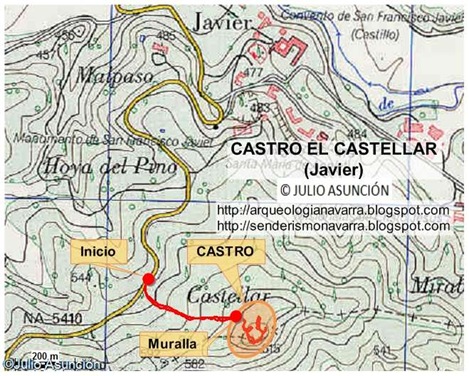 Mapa ruta El Castellar de Javier