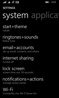 Windows Phone 8.1 System Settings (www.kunal-chowdhury.com)