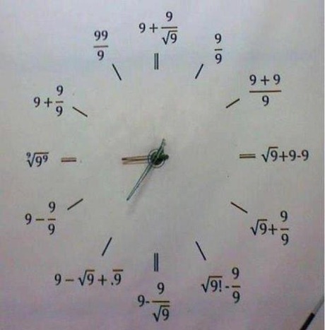 relógio matemático