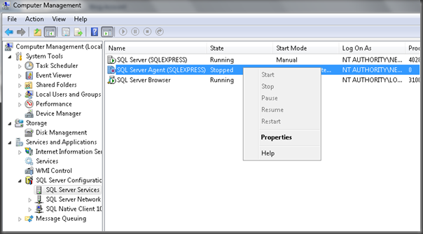 How to enable SQL Server Agent | Santosh Kumar Arisetty's Blog