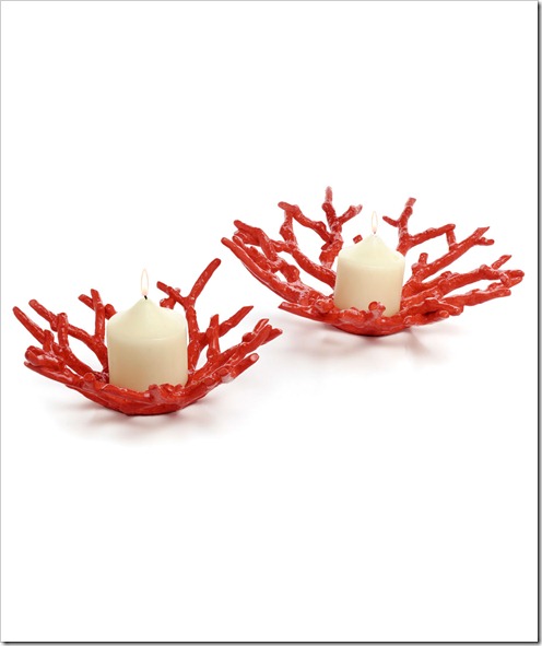 Coral Pillar candle holder