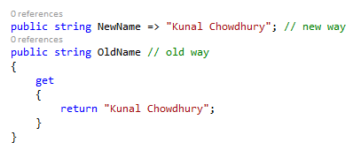 What’s new in C# 6.0? - Expression-bodied function (www.kunal-chowdhury.com)