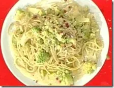 Spaghetti con broccolo romanesco e vellutata di cannellini