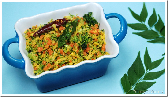 Tamil Nadu Style Broccoli Poriyal Recipe - Broccoli Stir Fry Recipe