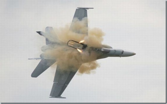 Pilot ejects from fighter plane moments before crash
