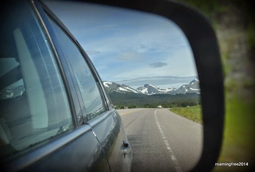 Mountains in the rear-view mirror