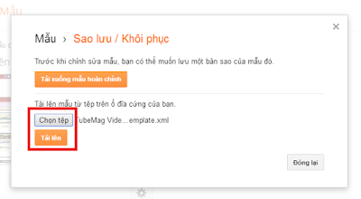 Hướng dẫn thay đổi template cho blogspot