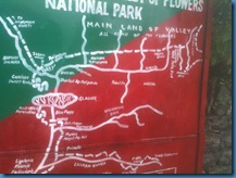VAlley of flowers trek map