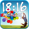Galaxy S4/S5 Digital Clock LWP icon