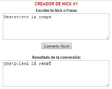 Creador de Nick para MSN