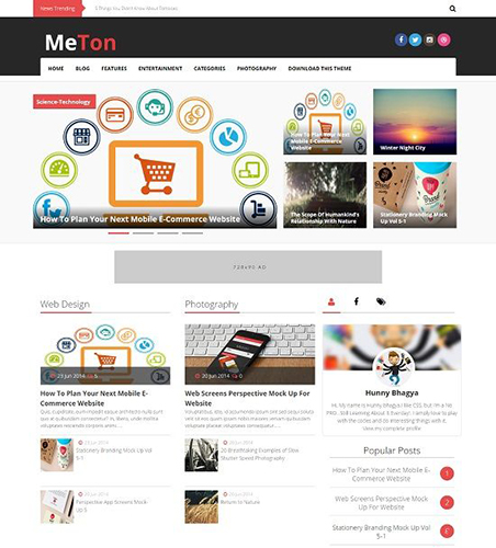 Template Blogspot - Meton Magazine - Responsive
