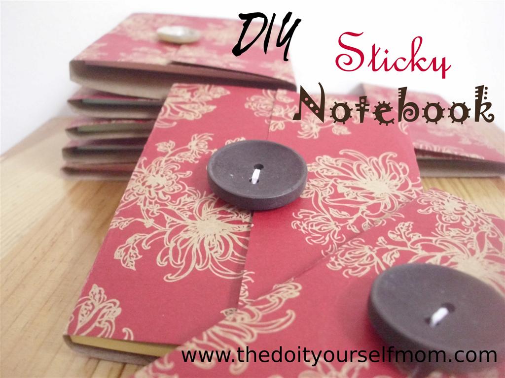 The DoItYourself Mom DIY Postit or Sticky Notebook Holder
