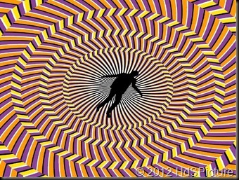 Dihimbau untuk tidak terlalu lama melihat gambar ilustrasi orang vertigo di atas Vertigo