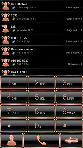 Dialer GlassMetalFrameBOrang