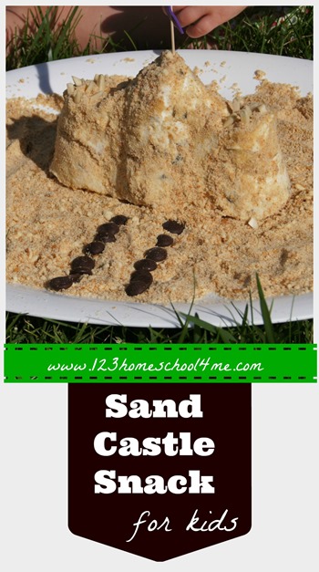 a sand castle snack for kids