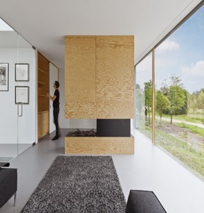Home 09 / i29 Interior Architects chimenea-revestida-en-madera