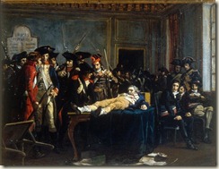 Robespierre agonise à l'Hôtel de ville par L-E Melingue