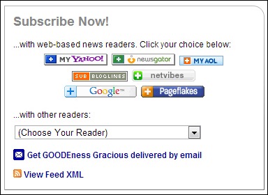 Goodeness Gracious RSS feed