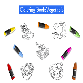 Coloring Book : Vegetable Kids