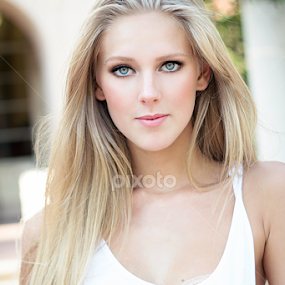 Baby Blue Eyes by Jessika Dabrowski - People Portraits of Women