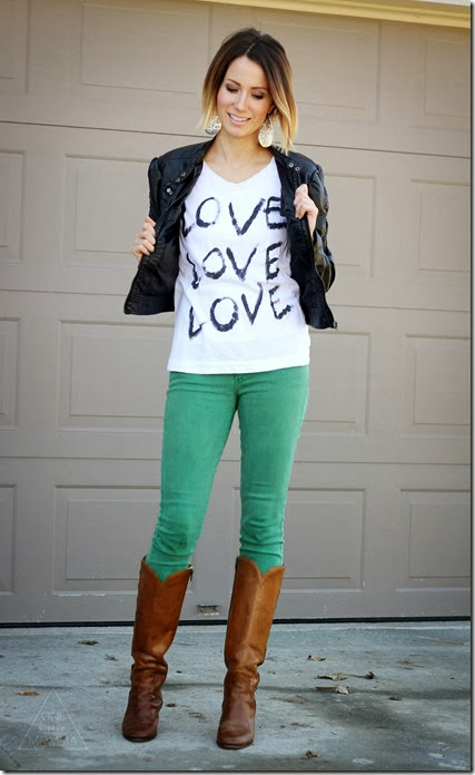 DIY Graphic LOVE tee- super easy and quick to make this fun tee!