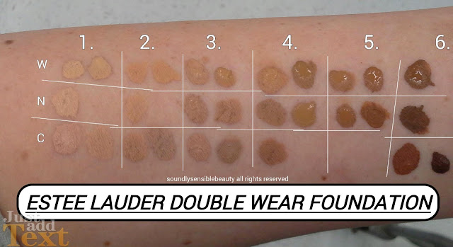 Estee Lauder Double Wear Foundation Review & Swatches of Shades
