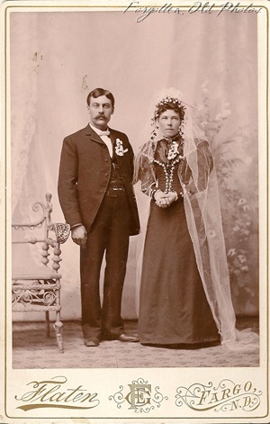Wedding 1888to 1893  Flaten in Fargo DL Antiques