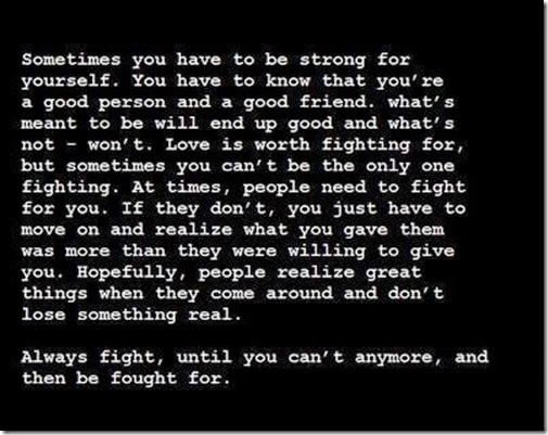 be strong for yourself
