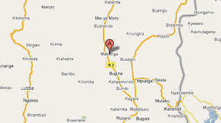 Carte de Mabenga à Rutshuru