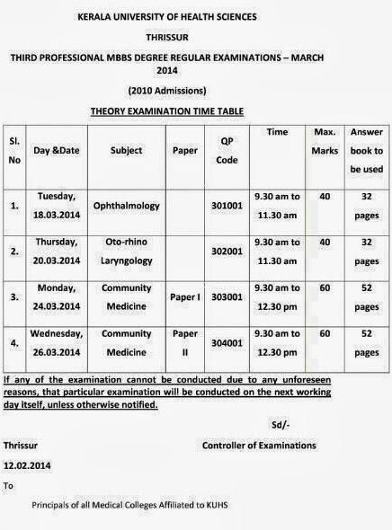 time-table-3rd-mbbs-degree-regular-examination-march-2014-medical-legends
